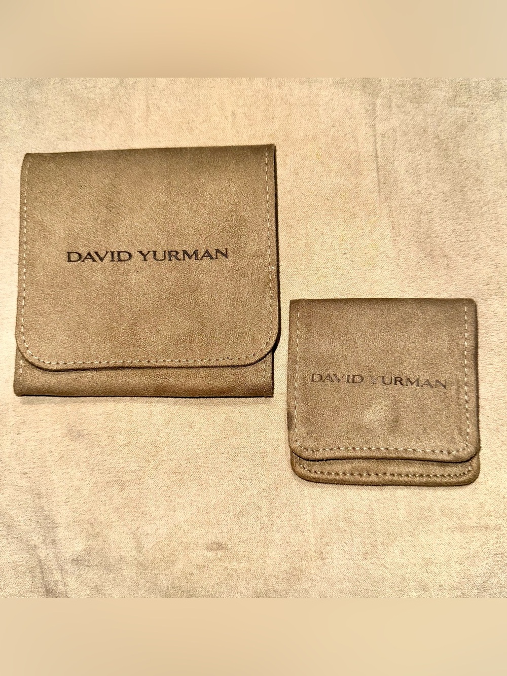 David Yurman Suede Jewelry Pouch Bundle Set of 2